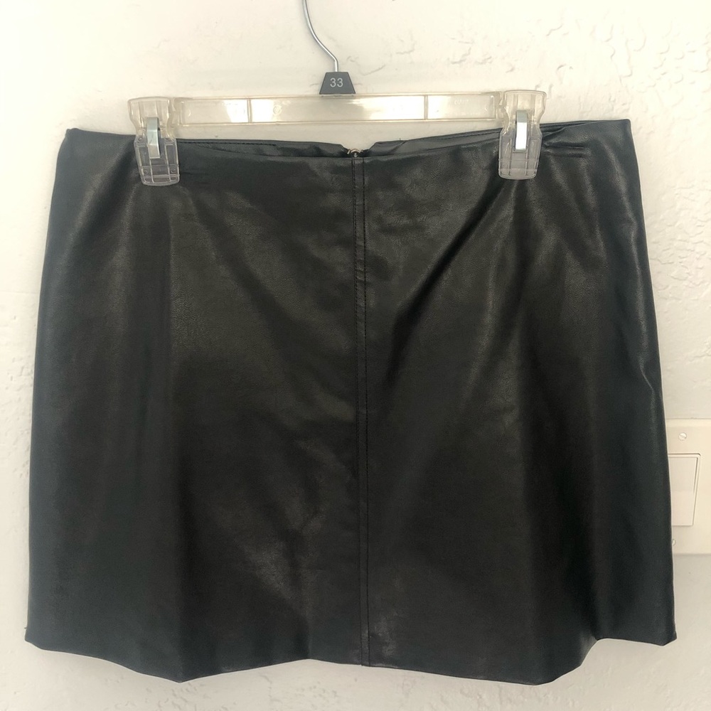 Faux Leather Short Skirt - NWT
